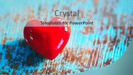  Presentation with love romance - Slide set consisting of red-heart-on-a-blue background and a  colored foreground