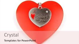  Presentation with heart - Slide set with red-heart-on-a-white background and a lemonade colored foreground