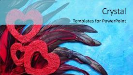  Presentation with human heart blue and red - Slide deck featuring red heart on blue background background and a arctic colored foreground