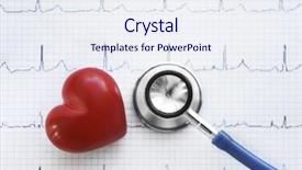  Presentation with heart - Amazing PPT theme having red heart on paper electrocardiogram backdrop and a sky blue colored foreground