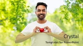  Presentation with medicine love - Slides having red heart over green background and a soft green colored foreground