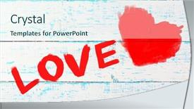  Presentation with human heart blue and red - Slides having red heart painted on old background and a  colored foreground