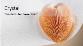  Presentation with sand heart - Audience pleasing presentation consisting of red heart sea shell in beach white sand shallow dof backdrop and a white colored foreground