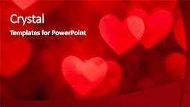  Presentation with shape - PPT layouts featuring red heart shape holiday background background and a black colored foreground