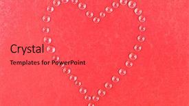  Presentation with water droplets - Audience pleasing PPT layouts consisting of red heart shape made of water droplets backdrop and a red colored foreground