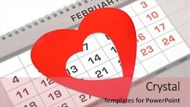  Presentation with shape heart - Presentation consisting of red heart shape marker background and a  colored foreground