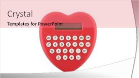  Presentation with stethoscope and red heart health - PPT layouts with red-heart-shaped-calculator-isolated background and a coral colored foreground