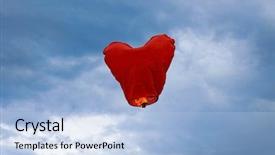  Presentation with lantern chinese - Colorful slide set enhanced with chinese lantern in the sky backdrop and a light blue colored foreground