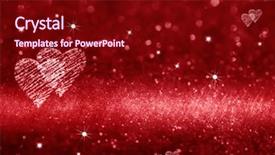  Presentation with love heart - PPT theme consisting of red heart space for love background and a wine colored foreground