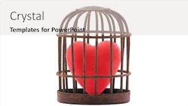  Presentation with cage - Slide set enhanced with red-heart-trapped-in-retro background and a light gray colored foreground