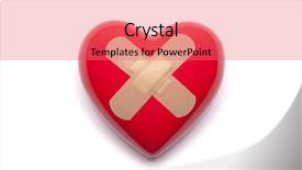  Presentation with medical bandages - Theme with red heart with bandages background and a  colored foreground