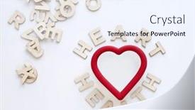  Presentation with heart health - Theme consisting of red-heart-with-heart-health background and a sky blue colored foreground