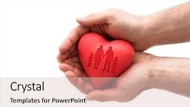  Presentation with hall fame of red stamp - Colorful PPT theme enhanced with red heart with imprinted family backdrop and a lemonade colored foreground