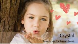  Presentation with heart in child - Amazing presentation theme having red hearts against a child backdrop and a  colored foreground