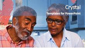  Presentation with married couple hearts - Slide set featuring red hearts against couple using background and a teal colored foreground