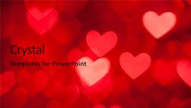  Presentation with heart - Beautiful slide set featuring red hearts bokeh as background backdrop and a black colored foreground