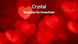  Presentation with hearts - Presentation consisting of red hearts bokeh background background and a black colored foreground