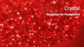 Presentation with valentines day - Slide deck consisting of red hearts bokeh valentines day background and a crimson colored foreground