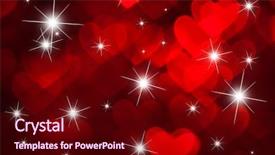  Presentation with human heart blue and red - Colorful slide deck enhanced with red hearts shape with sparkles backdrop and a wine colored foreground