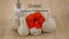  Presentation with hibiscus - Amazing PPT layouts having red hibiscus with herbal ball backdrop and a  colored foreground