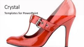  Presentation with shoes - Cool new presentation with red high heels - woman shoes isolated backdrop and a white colored foreground