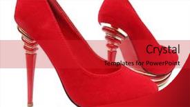  Presentation with pump - PPT theme having red high heels pump shoes background and a red colored foreground
