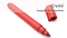  Presentation with currant black white and red - Presentation featuring red highlighter isolated on white background and a white colored foreground