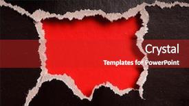  Presentation with black hole - Audience pleasing presentation design consisting of red hole with torn edges backdrop and a crimson colored foreground