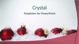  Presentation with christmas balls disco ball - Colorful slide deck enhanced with close up of pork chop steak on dish backdrop and a coral colored foreground