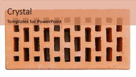  Presentation with red brick wall - Beautiful theme featuring clay bricks - red hollow wall brick top backdrop and a coral colored foreground