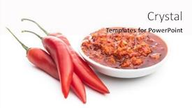  Presentation with chili - Beautiful slide set featuring red-hot-chili-paste backdrop and a white colored foreground