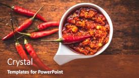  Presentation with chili - Presentation theme with red-hot-chili-paste background and a tawny brown colored foreground