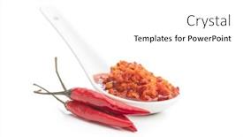  Presentation with chili - PPT theme consisting of red-hot-chili-paste background and a white colored foreground