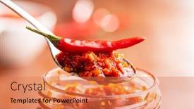  Presentation with chili - Slide deck with red-hot-chili-paste background and a coral colored foreground