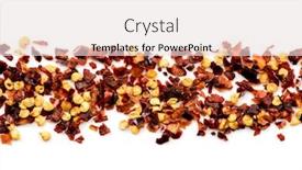  Presentation with chili - Presentation theme having red-hot-chili-pepper-flakes background and a sky blue colored foreground