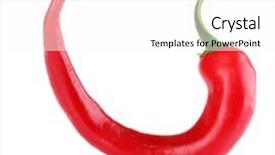  Presentation with chili - Beautiful presentation design featuring red hot chili pepper isolated backdrop and a  colored foreground