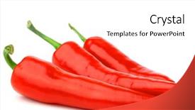  Presentation with red and white industry - Slide deck with red hot chili pepper isolated background and a white colored foreground