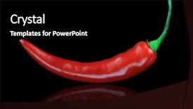  Presentation with chili - Presentation design featuring red hot chili pepper background and a black colored foreground