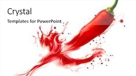  Presentation with pepper - PPT theme with red hot chili pepper background and a white colored foreground