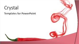  Presentation with chili - Theme enhanced with red hot chili pepper background and a white colored foreground