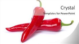  Presentation with chili - Slides with red hot chili pepper background and a white colored foreground