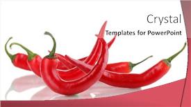  Presentation with peppers - PPT layouts featuring red-hot-chili-peppers-isolated background and a white colored foreground