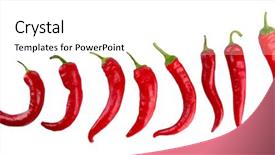  Presentation with peppers - Theme featuring red hot chili peppers isolated background and a white colored foreground