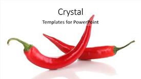  Presentation with peppers - Presentation theme enhanced with red hot chili peppers isolated background and a white colored foreground