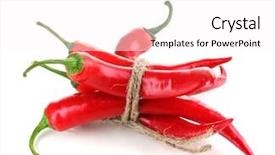  Presentation with chili - PPT layouts with red hot chili peppers tied background and a pink colored foreground