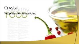  Presentation with spicy food - Presentation design with peppers with herbs and spices background and a white colored foreground