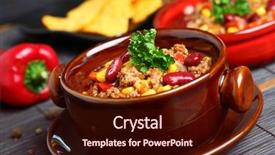  Presentation with peppers - Colorful slide deck enhanced with red hot chilli - bowl of chili with peppers backdrop and a wine colored foreground