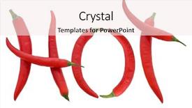  Presentation with chili - Slide deck having red hot chilli - chili background and a sky blue colored foreground