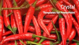  Presentation with red chilly - Audience pleasing theme consisting of red hot chilli - red chilly peppers backdrop and a crimson colored foreground