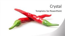  Presentation with red chilli - Slides enhanced with red hot chilli peppers isolated background and a white colored foreground